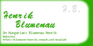 henrik blumenau business card